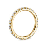 Micropavé Diamond Eternity Band In Yellow Gold